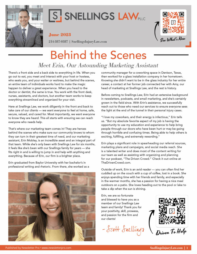 a newspaper with a woman smiling