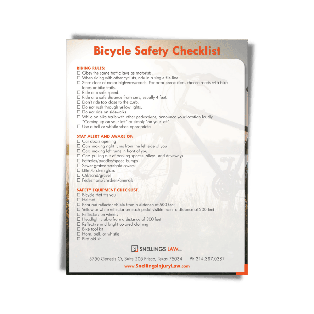 Bicycle Safety Checklist