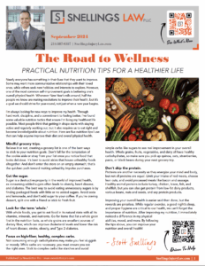 September 2024: The Road to Wellness — Practical Nutrition Tips for a Healthier Life