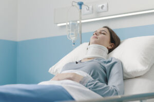woman injured in a hospital