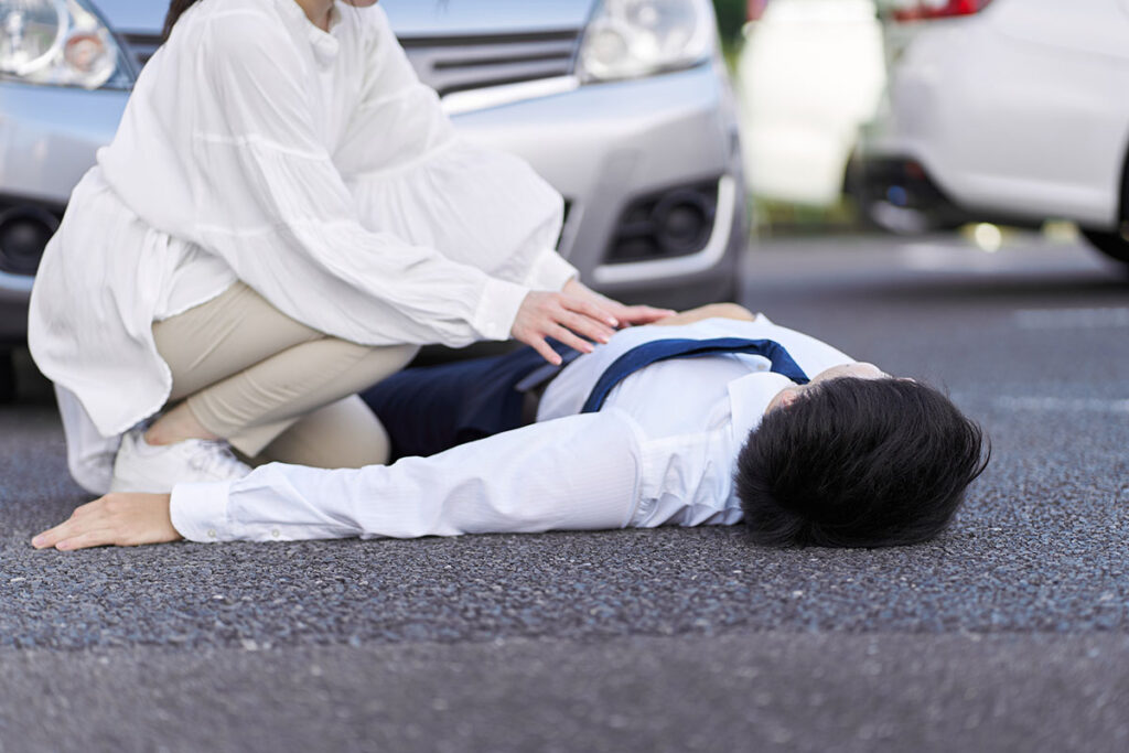 a woman who causes a personal injury in a car accident